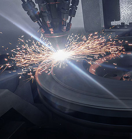 Laser coating of a brake disc